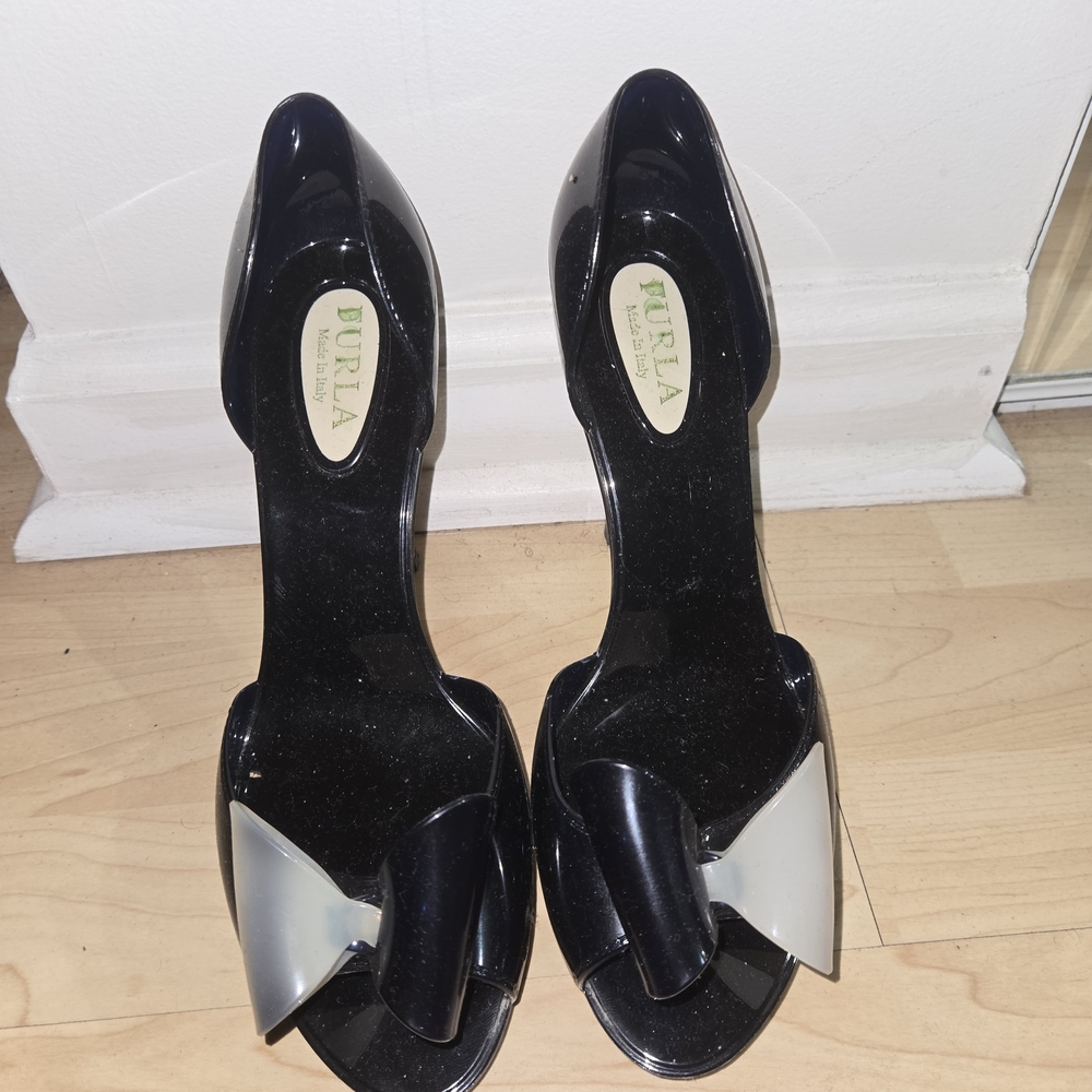 Furla Black Women's Shoes with Bow Detail